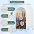 Jnbasdffb 7.2 Retro Botanical Wedding Arch Cover,Stretchy Spandex Arch Backdrop Stand Covers FT,Modern Oil Painting