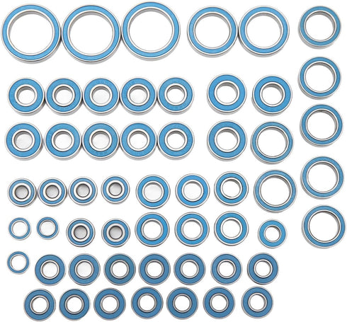 Phefop 55PCS 1/10 RC Car Bearings, Steel Sealed RC Ball Bearings Kit Remote Control Replace Parts for Remote Control