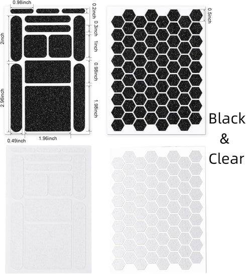 4Pack Phone Grip Tape, Waterproof Finger Grip Stickers Decal, Pre-Cut Non Slip Kit Adhesive Traction for Cell Phone