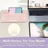 Macally Bluetooth Keyboard for Tablet, Wireless Keyboard for iPad, iPhone Keyboard (Multi-Device, Built-in Stand,