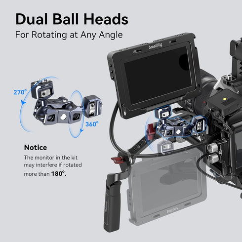 SmallRig Articulating Magic Arm with 3/8"-16 Locating Screw, 360 Degree Rotation, Max Load 12 Ib