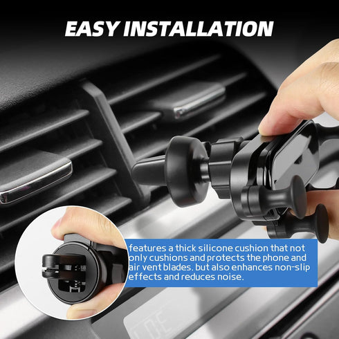 Hovom Car Air Vent Phone Holder, Anti-Shaking & Anti-Slip Cell Phone Holder for Car Vent, Retractable Adjustable Angle