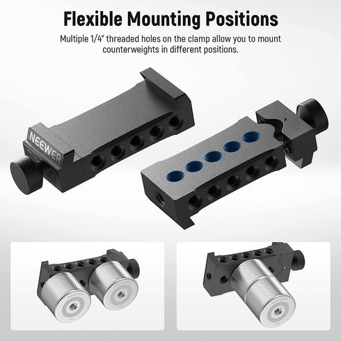 NEEWER Gimbal Counterweights and Clamp Kit, Compatible with DJI Ronin RS4 Pro RS4 RS3 Pro RS3 RS2 RSC2