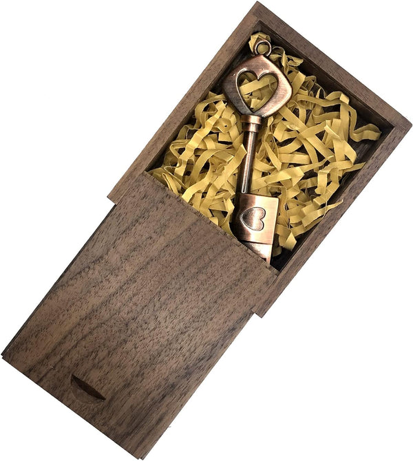 EZITSOL 64GB USB 3.0 Wedding USB Flash Drive with Wooden gift Box, High
