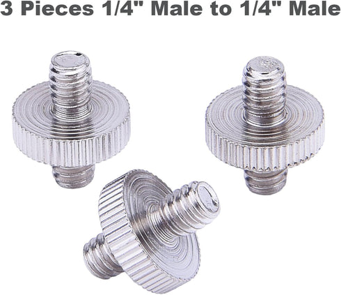 Sunmns 1/4 inch and 3/8 inch Converter Screw Adapter Mount Set for Camera, Tripod, Monopod, Ballhead, Light Stand