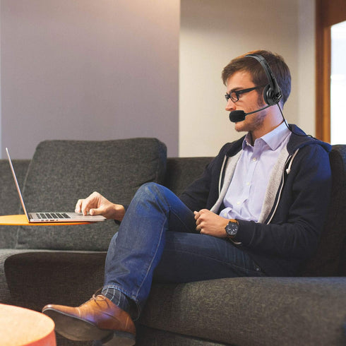 Cellet Wired Hands Free Headphones with 3.5mm Jack, Compatible with Computer, Cellphone, PC, Skype, Webinar, Smart