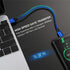 etguuds 1ft USB Type C Cable 2-Pack, 4.2A Fast Charging, Nylon Braided, Compatible with Samsung Galaxy & Moto G Series.