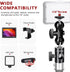 Light Stand Mount Adapter (2 Packs) with Double Ball Head, Compatible with Ring Light, Max Load 4.4lb/2kg