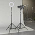Amazon Basics 2.8-6.7 Pack 2, Portable Aluminum Photography Light Stand Tripod with Case, Adjustable Feet, of Black