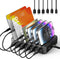 Charging Station for Multiple Devices - 65W 6 Port USB C Charger with 2 20W PD Ports, Short Cables Included