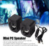 Mini Computer Speaker, Stereo Less Distortion, USB Powered Wired Small Speaker for Desktop PC & Laptop