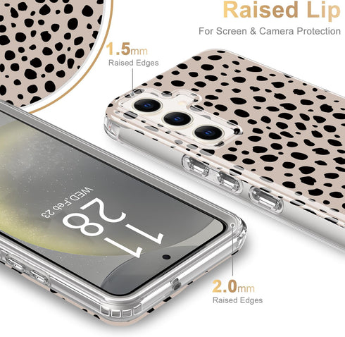 MERRO Case for Samsung Galaxy S24 Plus, Ultimate Durable Cover, Stylish Protective Phone Case 6.2" Elegant Cheetah