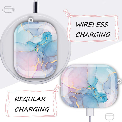 Protective Hard Case with Cleaner Kit for Apple Airpods Pro 2nd Charging Case, Portable Shockproof Cover with Keychain