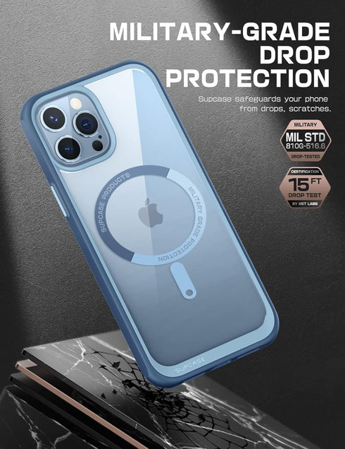 SUPCASE iPhone 13 Pro Max Case - Unicorn Beetle Mag, Military-Grade Protection, Slim Clear Magnetic Shockproof