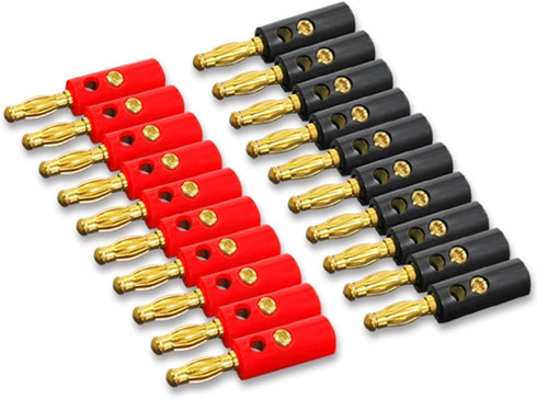 HIGHROCK 20 Banana Speaker Wire Cable Screw Plugs Connectors, 4mm