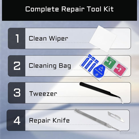 2 Sets for iPhone 12 OEM Rear Camera Lens Replacement, Dual-Sided Adhesive with Repair Kit Fix Tool