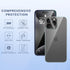 Maxdara 6 in 1 Screen Protector for iPhone 15 Pro Max (6.7 inch) - Front, Back & Camera Lens Protectors, Tempered Glass.