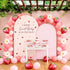 agogos 2 Covers,Set 2(6FT/5FT) Pcs A Berry Sweet Baby is ON The Way Arch Backdrop of Pink Plaids Strawberry Theme Arch