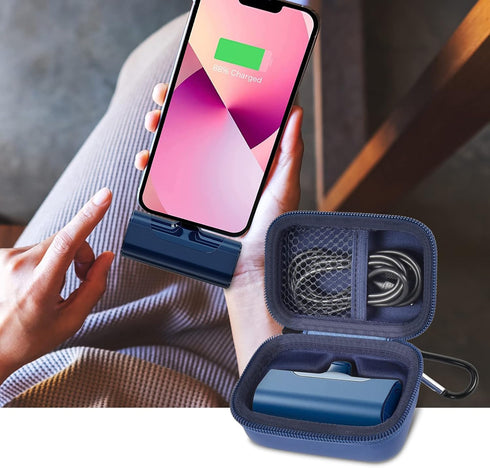 Carrying Case for iWALK Portable Charger Power Bank, Compatible with Various Small Charging Battery Packs (Blue Bag