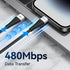 Long USB C to USB C Cable 10FT 2Pack, 100W Fast Charging Cord Braided for iPhone 15/MacBook Pro/Air