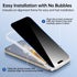 SYNCWIRE 2-Pack Privacy Screen Protector for iPhone 15 Pro Max - 9H Hardness, True 28° Anti Spy, Easy Install, Bubble