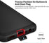 Jiunai Tough Rugged Case for Samsung A23 5G 2022, Shockproof Anti-Dust Dual Layer with Raised Edge - Black Red