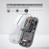 FMOUSE 3-Mode Sleek Transparent Magnetic Wireless Mouse - Connectivity (Dual Bluetooth + USB), DPI Adjust & One-Key