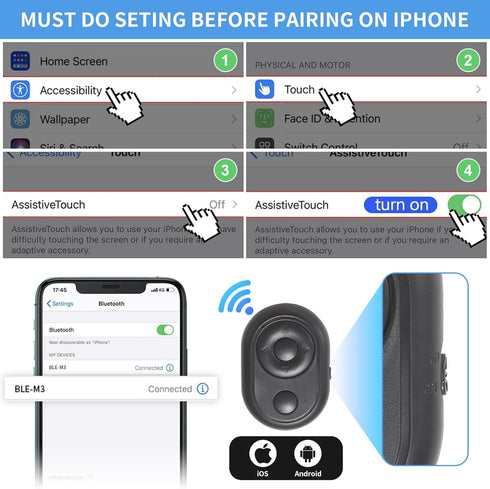 LILANZo Phone Holder for Bed Desk, Overhead Phone Mount with Wireless Remote, Flexible Phone Stand Lazy Bracket Mount