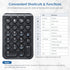 SANWA Bluetooth Numeric Keypad, Rechargeable Wireless Ten Key Number Pad, Portable & Slim for Laptop