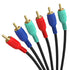Cmple 3 RCA Cable 12ft - Male to Male RGB Component Audio Video A/V Cable for HDTV, Home Theater - Black
