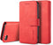 Luxury PU Leather Case by UEEBAI - Vintage Wallet Flip Cover with Card Slots for iPhone SE3/SE2 - Red