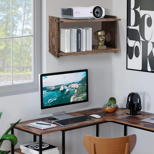 Floating Projector Shelf Rack Router Shelf Wall Mount Holder TV Stand WiFi Router Storage Box Modem Cable Box Cover
