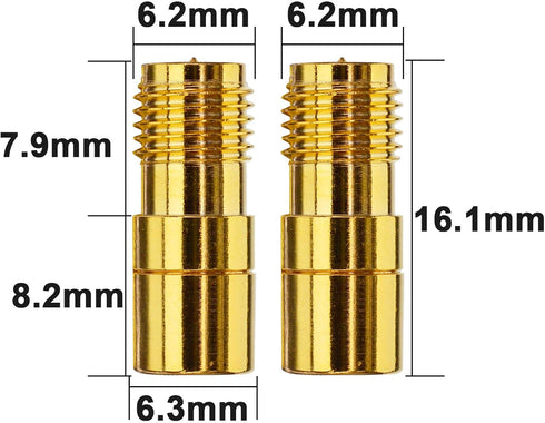 Coaxial Terminators DC to 6GHz RP SMA Female Connector, In-Line RF Coaxial Matched Terminator Pack of 2