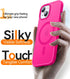 CANSHN Translucent Matte Back Case for iPhone 14/iPhone 13, Compatible with MagSafe, Hot Pink