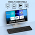 EDJO 2.4G Wireless Keyboard, Full-Sized Cordless USB Silent Computer Keyboard, Ergonomic Tilt Angle, Sleep Mode, Long