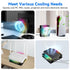 ELUTENG 7 3 1100/1300/1500 USB Computer Cooling Fan with Color RGB Lighting, Speed Controller RPM Small Exhaust Fan