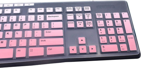 Ultra Thin Desktop PC Silicone Clear Keyboard Cover, Compatible with Logitech MK295 MK275 MK270, Gradient Pink