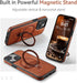 CHEEWADA 13 6.1", for iPhone Case with Stand Compatible with Magsafe Slim PU Leather & Durable TPU Drop Proof Magnetic