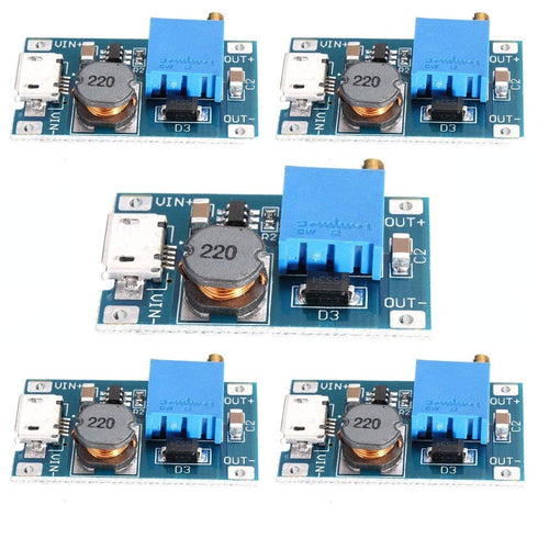 HiLetgo 5pcs DC-DC Step Up Converter Booster Power Supply Module Boost Step-up