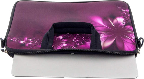 RICHEN 10 inches Messenger Bag Carrying Case Sleeve with Handle for 7 to 10-Inch Laptops/Notebook/ebooks (Flowers)