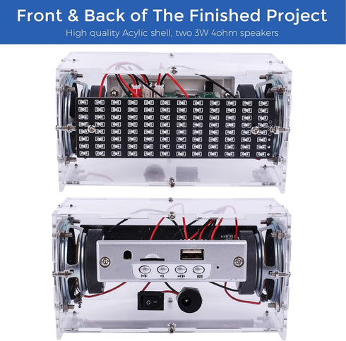 MiOYOOW DIY Soldering Project Bluetooth-Compatible Speaker Kit, USB Mini Electronic Sound Amplifier for Home Office