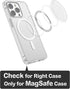 metisinno Magnetic Base Compatible with PopSocket Phone Grips and iPhone MagSafe Cases, Clear & White