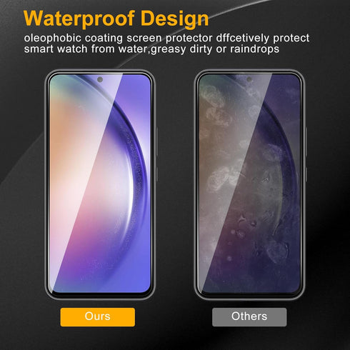 3 Pack Privacy Screen Protector for Samsung Galaxy A54 with 3 Pack Camera Lens Protector, Anti Spy Tempered Glass 9H