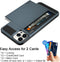 Vofolen iPhone 13 Pro Case, Wallet Credit Card Holder Slot, Anti-Scratch Dual Layer Hybrid Bumper Armor, Navy