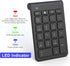 Tioleje 22 3 2.4GHz Set Wireless Mouse and Number Pad Combo - Key USB Keypad and Adjustable DPI Silent Mouse, Ultra
