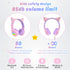 CF9 85dB Riwbox Cat Ear Kids Bluetooth Headphones with LED Light Up,Safe Volume Limit,Built-in Mic&Boom Mic