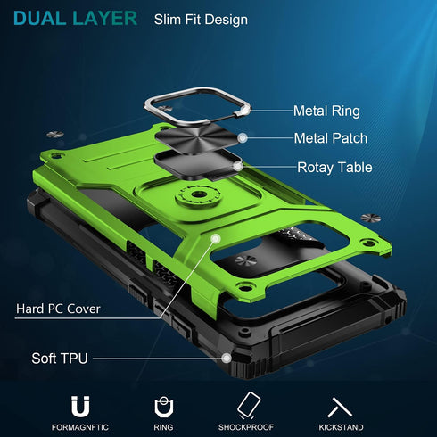 IKAZZ Galaxy Note 9 Case, Dual Layer Soft TPU and Hard PC Anti-Slip Full-Body Rugged Protective Phone Cover with