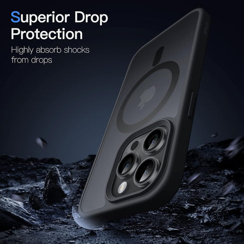 JETech Magnetic Case for iPhone 14 Pro Max 6.7-Inch, Black, Compatible with MagSafe, Slim Shockproof Phone Cover