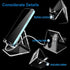 Crpich Acrylic Cell Phone Stand, Portable Clear Desk Stand for Phone 15 14 13 Pro Max Mini 12 11 Plus SE, Tablet