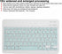 Hilitand 10 inch Bluetooth Keyboard,Ultra-Thin Ergonomics Scissor,5 Million Click,Quiet Key,Metal Texture Typewriter,for Phone/Tablet/Laptop/Computer(Green-Spanish)